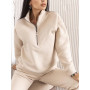 Women Two Piece Set Zipper Coat + Casual Pants Tracksuit Jacket Fashion Contrast Sport Wear Set