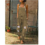 Women Sleeveless Overalls Cool Denim Jumpsuit Ripped Holes Casual Jeans Jumpsuits