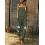 Women Sleeveless Overalls Cool Denim Jumpsuit Ripped Holes Casual Jeans Jumpsuits