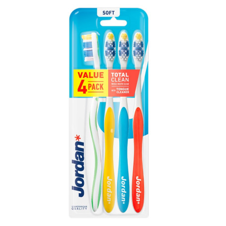 Total Clean szczoteczka do zębów Miękka 4szt.
