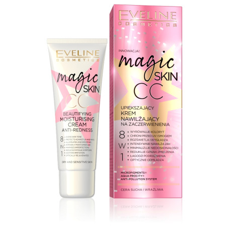 Magic Skin CC upiększający krem nawilżający na zaczerwienien