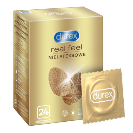 Durex prezerwatywy bez lateksu Real Feel 24 szt bezlateksowe