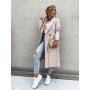 Women Plus size Simple Wool Maxi Long Coat Robe Outerwear