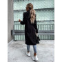 Women Plus size Simple Wool Maxi Long Coat Robe Outerwear