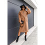 Women Long Sleeve Casual Oversize Outwear Jackets Coat Solid Color Plus Size Woolen Blends Warm Coat