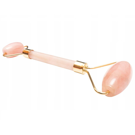 Gua Sha Roller wałek do masażu twarzy wykonany z kwarcu różo
