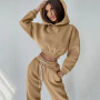 Women Tracksuit Hoodies Sweatshirt and Sweatpants Casual Sports 2 Piece Set Couture
