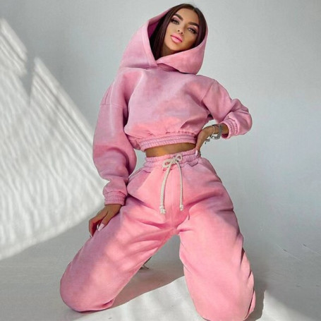 Women Tracksuit Hoodies Sweatshirt and Sweatpants Casual Sports 2 Piece Set Couture