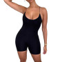 Women Playsuit Sexy Black/Red Thin Sling Backless Bodycon Skinny Casual Rompers Streetwear