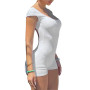 Women Romper Backless Bodycon Short Sleeve White Tight Slim Leotard Jumpsuit