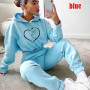 Women Track Suits Sports Wear Jogging Suits Hooded Tracksuit Set Clothes Cropped Hoodies+Sweatpants