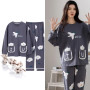 Women New 100%Cotton Elegant Women's Pajama Sets Cartoon Print Sleepwear