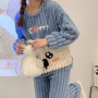 Women  Flannel Long Pajama Sets Thick Coral Fleece Cute Girl Cartoon Sleepwear
