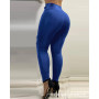 Women new zipper tight trousers casual pants streetwear