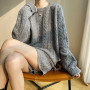 Women New Loose Casual Knitted Sweater and Shorts Solid Color Suit