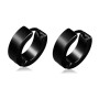 Men Women 6 Pairs Black Earrings Set Stainless Steel Stud Hoop Earrings Gothic Cross Round