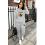 Women's Printing Casual Sports Long Sleeve Tops and Pants Hoodie Two Piece Sets