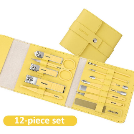 Manicure Set 16 In 1 Full Function Kit Professional Stainless Steel Pedicure Sets With Leather Portable Case