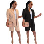 Women's coats shorts two-piece leisure suits