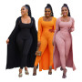 Women two piece set clothes Outfits pants long sleeve coat