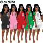 FAGADOER Sexy Hollow Two Piece Set 2023 Summer Tracksuit Women Side Hollw Out Lapel Shirt + Bodycon Shorts Club Matching Set