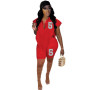 FAGADOER Sexy Hollow Two Piece Set 2023 Summer Tracksuit Women Side Hollw Out Lapel Shirt + Bodycon Shorts Club Matching Set