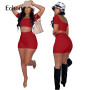 Echoine 2022 Sexy Backless Short Sleeve Square Collar Crop Top Solid Two Piece Elastic Bodycon Shorts Summer Casual Street Sets