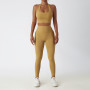 2 Piece Yoga Suits Yoga Clothes Women High Waist Leggings Zipper Long Sleeves Gym Workout Fitness Clothes Set Running Sportswear
