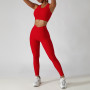 2 Pieces Seamless Women Tracksuit  Yoga Set Running Workout Sportswear Gym Clothes Fitness Bra High Waist Leggings Sports Suit