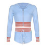 BIIKPIIK Two Piece Sets Women Macthing Outfits Casual Zipper-up Long Sleeve Tops And Drawstring Shorts Female Sporty Tracksuits