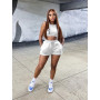 FQLWL Summer Streetwear 2 Two Piece Sets Tracksuit Women Outfits Sleeveless Crop Top Pocket Shorts Black Blue Matching Sets 2022