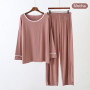 Autumn Women Home Wear Ladies Long Sleeve Pajama Set Loose Home Suits 2 Pieces Sets T shirt Pants Female Fashion Sleepwear WF254