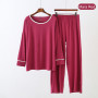 Autumn Women Home Wear Ladies Long Sleeve Pajama Set Loose Home Suits 2 Pieces Sets T shirt Pants Female Fashion Sleepwear WF254