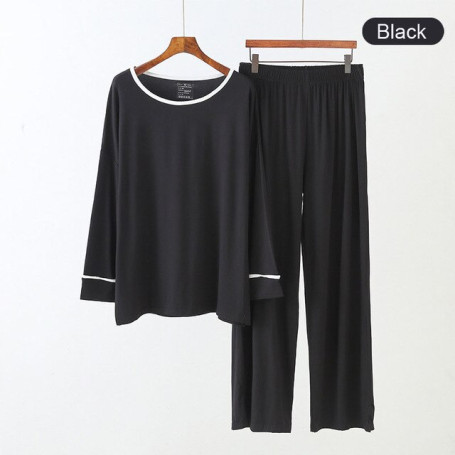 Autumn Women Home Wear Ladies Long Sleeve Pajama Set Loose Home Suits 2 Pieces Sets T shirt Pants Female Fashion Sleepwear WF254