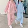 Kawaii Hoodies Women 2 Pcs Casual Loose Zip Up Sweatshirts Trousers Sets Japanese Students Sports Pants Harajuku Tops Suits New