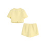 Summer Two Piece Set Elegant Textured Shorts Sets Rhinestone Button Up Crop Top And High Waist Skort Matching Sets For Women