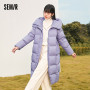 Semir Long Down Jacket Women Three-Proof Hooded Temperament Winter New Loose Girls' Jacket Multi-Color Thick