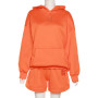 Autumn Winter High-end Hoodies Set Loose Simple Daily Young Shirt&Short Full Sleeve + Short Sleeve Women 2 Piece Set