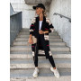 Winter High-end Striped Patchwork Sweet Young Wool Casual Office Lady Full Sleeve Open Stitch Women Nature X-Long Outwears