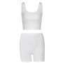 Temperament Commute Hot Sale Women's New Spring Fashion Short Vest Top Slim Shorts Sports Suit Wholesale