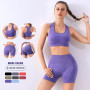 MISTHIN Yoga Set 2 PCS Sports Clothes Running Fitness Push Up Top Bra Underwear Leggings Hip Botty Lifting Women Workout Shorts