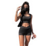 European Design Sexy Women Tracksuit Summer Sleeveless 2 Pieces Clothes Set Female Sporty Suit
