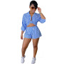 Women Set Striped Print Beach Casual Two 2 Piece Sets Active Tracksuit Summer Outfits Track Suits