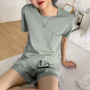 casual oversize Knitted Tracksuit  women knit camisole +shorts 2 Pieces knit Set female chic loose t-shirt + shorts suits