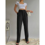 Spring New Office Lady High Quality Elegant Casual Fashion Wide Leg Women Female Pants Hot Sales