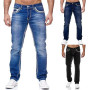 Straight Jeans Men Washed no hole Jean Spring Summer Boyfriend Jeans Streetwear Loose Cacual Designer Long Denim Pants Trousers