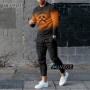 Men's Jogging Tracksuit 2 Piece Suit  Autumn O Neck Long Sleeve Shirt Sportswear Set 3D Printed Loose Clothes Streetwear