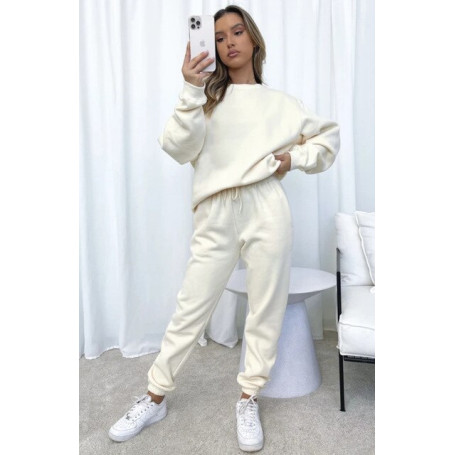 Women Suit Winter Spring Solid Casual Tracksuit 2 Pieces Set Sports Sweatshirts Pullover Sweatpants Wholesale Ensemble Femme