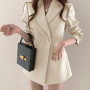 Autumn Winter New Fashion Creative Design High-quality Casual Blazers for Office Lady Single Button Slim Thick Blazers