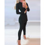 Fall Winter Knitted 2 Piece Suits Women Long Sleeve Ribbed Slit Long Top and High Waist Pencil Pants Set Fashion Outfit